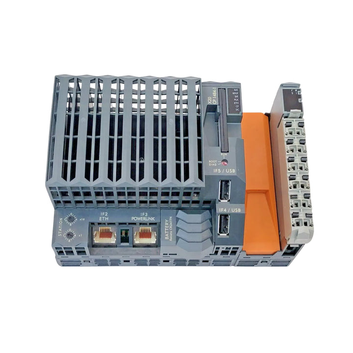 B&R X20CP1484-1 compact PLC CPU with Ethernet, USB, POWERLINK, RS232, and 30 integrated I/O. High-performance controller for automation systems.