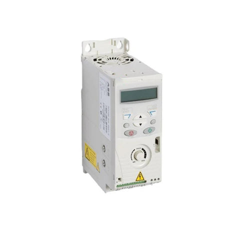ABB ACS150-03E-01A9-4 0.75 HP VFD, 1.9 A, 480 V, IP20, with keypad and EMC filter for compact OEM motor control solutions.