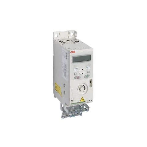 ABB ACS150-03E-08A8-4 5 HP VFD, IP20, 480 V, compact drive with built-in keypad and EMC filter for OEM and industrial motor control.