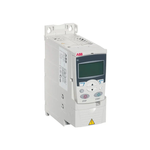 ABB ACS355-03E-02A4-4 VFD, 1.5 HP, 480 V, IP20, compact drive for motor control in light industrial applications.