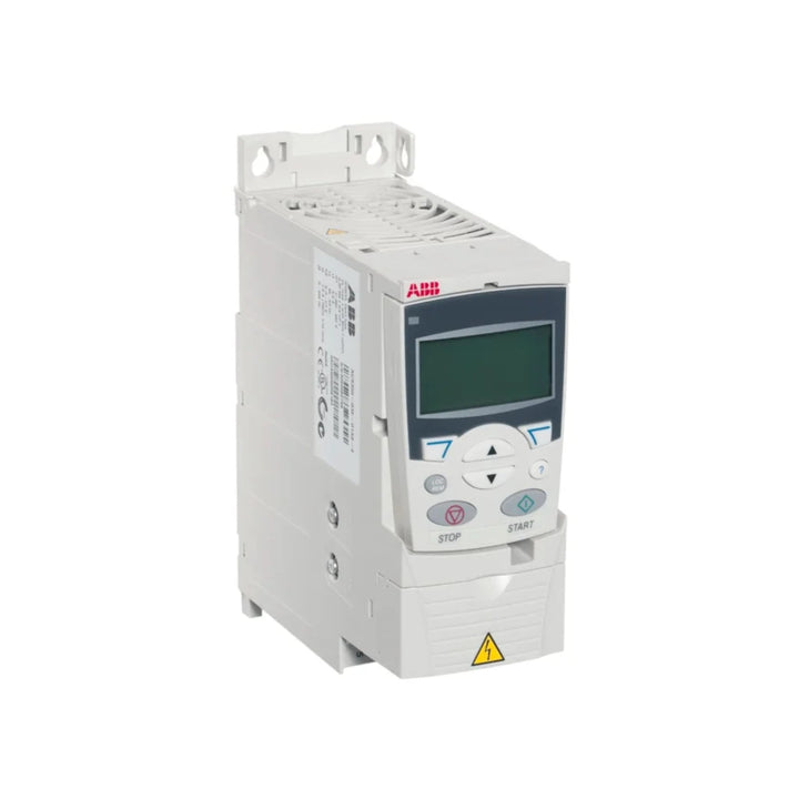 ABB ACS355-03E-02A4-4 VFD, 1.5 HP, 480 V, IP20, compact drive for motor control in light industrial applications.