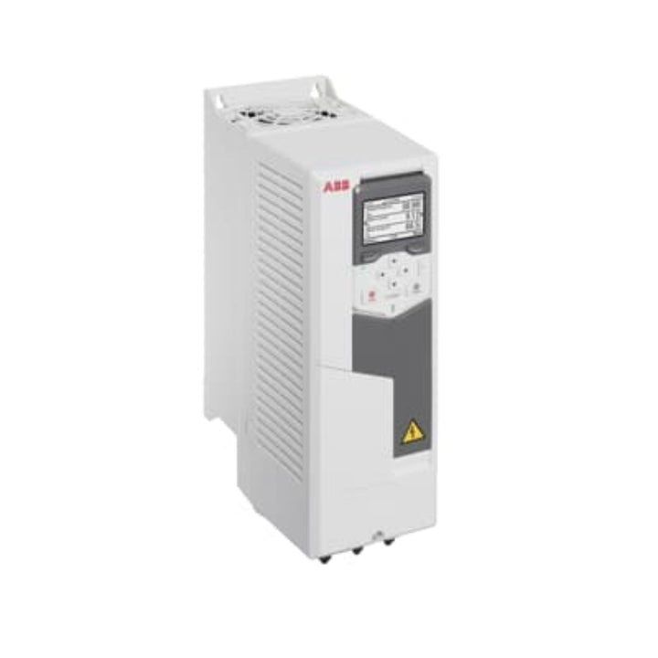 ABB ACS580-01-12A7-4 5.5 kW VFD, 400V 3-phase input, IP21 wall-mount enclosure, for pumps, fans, conveyors, and general motor control.
