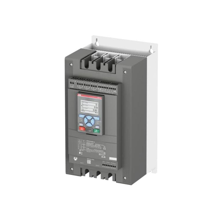 ABB PSTX170-600-70 170 A soft starter with built-in bypass for 3-phase motors, ideal for advanced industrial motor protection and smooth starting.