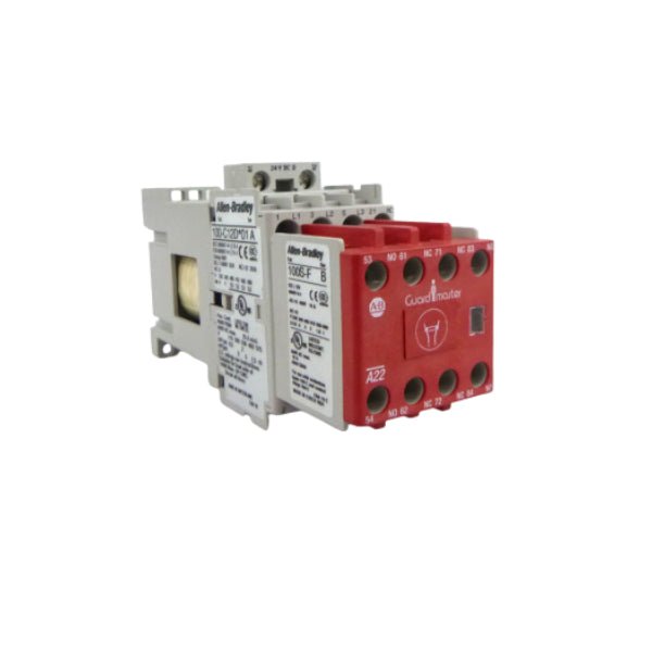 Allen-Bradley 100S-C12DJ23C safety contactor, 12A, 24V DC coil, 3-pole, for reliable motor control in safety applications
