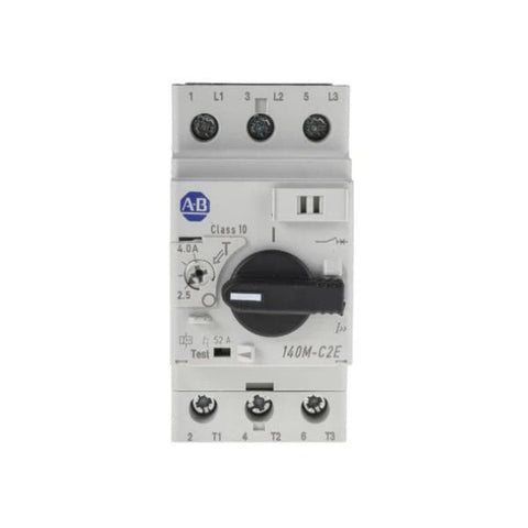 Allen-Bradley 140M-C2E-B40 motor protection circuit breaker, 3-phase, 4.0A, IEC-rated for industrial control