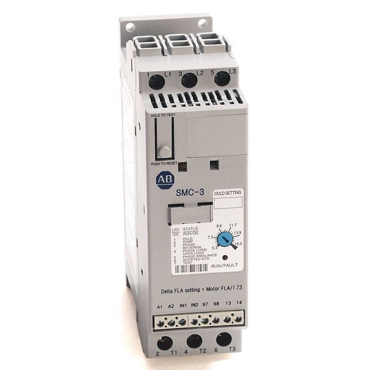 Allen-Bradley 150-C60NBR SMC-3 soft starter, 60A, for reducing inrush current and protecting motors in industrial applications.