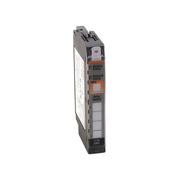 Allen-Bradley 1734-OW4 Point I/O relay output module, 4-channel, for reliable AC/DC load control in compact automation systems.