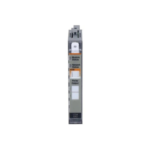 Allen-Bradley 1734-OX2 Point I/O relay output module, 2-channel, for switching AC/DC loads in distributed control systems.