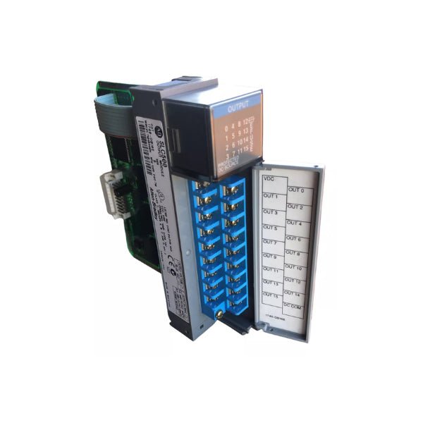 Allen-Bradley 1746-OB16E SLC 500 output module, 16-point, 24VDC enhanced sourcing for industrial automation