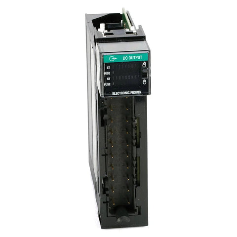 Allen-Bradley 1756-OB16E 16-point DC output module with electronic fusing, 10–31.2V DC. Compact and reliable for ControlLogix systems.