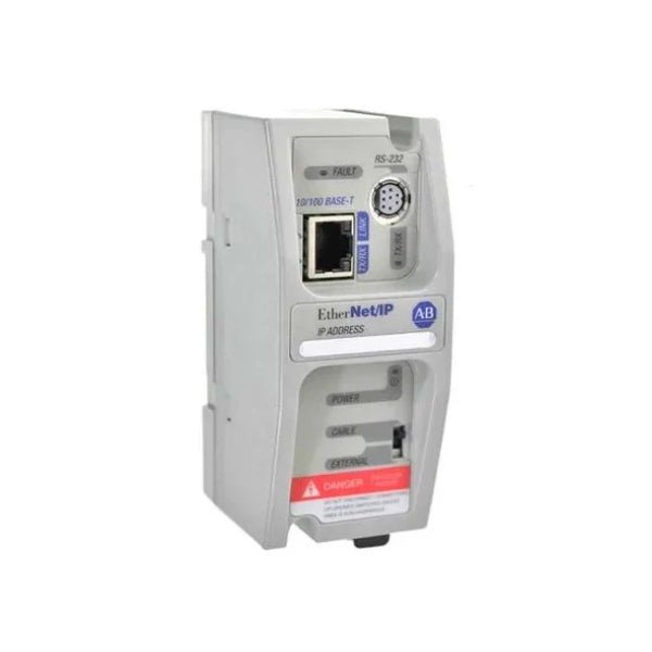 Allen-Bradley 1761-NET-ENI Ethernet interface module for MicroLogix PLCs, enables network connectivity