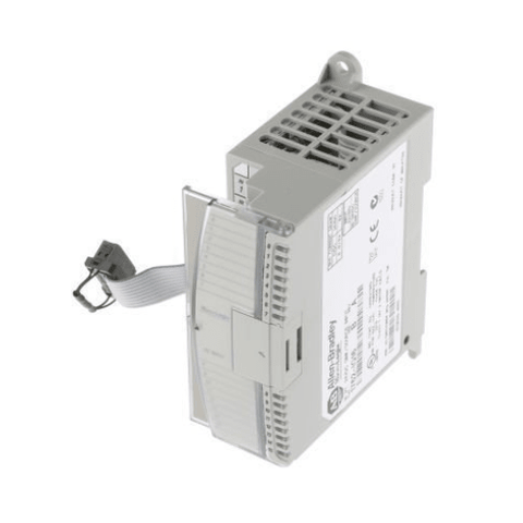 Allen-Bradley 1762-OB16 digital output module, 16-point, 24V DC sourcing, high-density I/O for MicroLogix 1200/1400 PLCs.