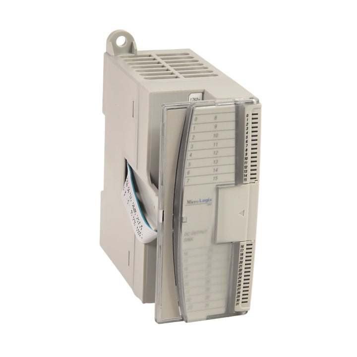 Allen-Bradley 1762-OV32T digital output module, 32-point, 24V DC sinking, high-density I/O for MicroLogix 1200/1400 PLCs.