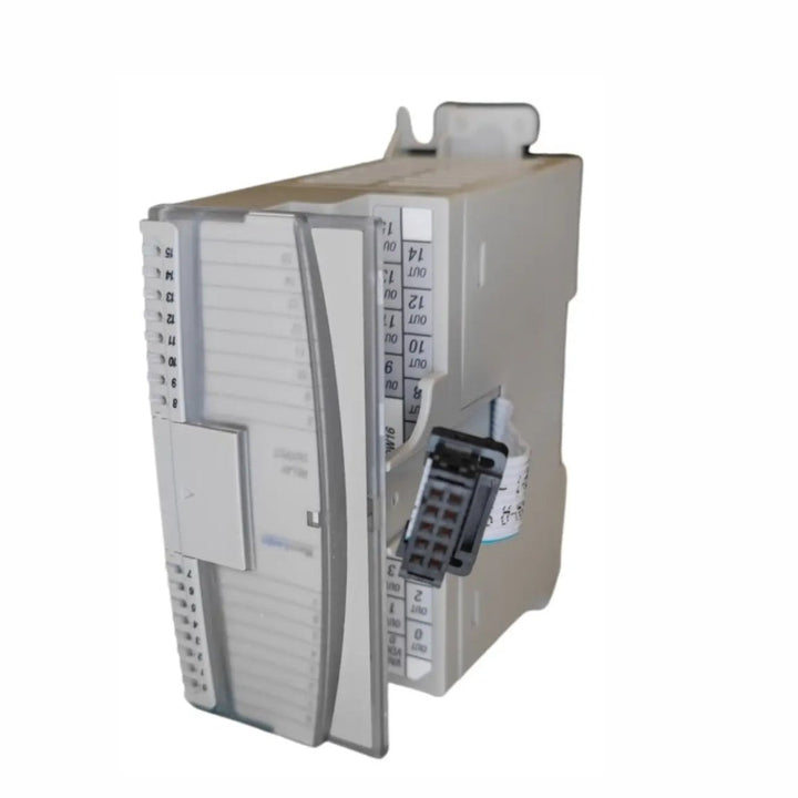 1762-OW16 Allen Bradley compact digital output module with 16 relay-type channels, designed for use with the MicroLogix 1200 PLC system in industrial automation. - DDPARTS SOLUTION