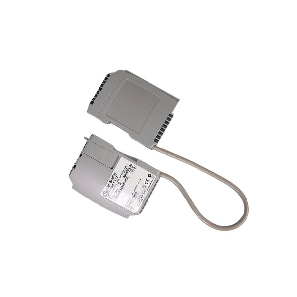 Allen-Bradley 1769-CRL1 bus expansion cable, 1 ft right-to-left with termination caps, for CompactLogix and MicroLogix 1500 I/O systems.