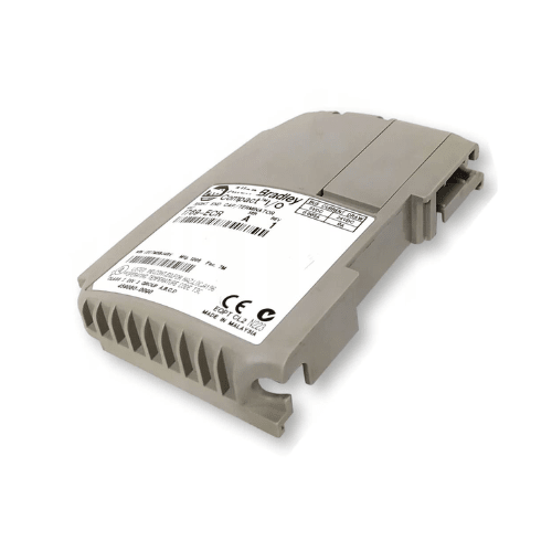 Allen-Bradley 1769-ECR CompactLogix right end cap terminates 1769 I/O communication bus, ensuring proper signal integrity in modular systems.