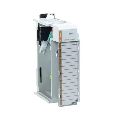 Allen-Bradley 1769-IT6 thermocouple/mV input module with 6 channels, 2 CJC sensors, supports J, K, T, R, S, B, N, C, ±50/100 mV.