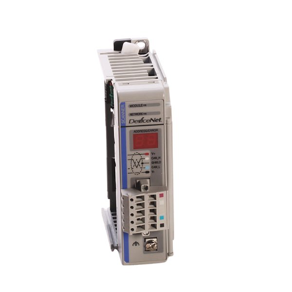 Allen-Bradley 1769-SDN DeviceNet scanner module for CompactLogix, enables DeviceNet network connectivity