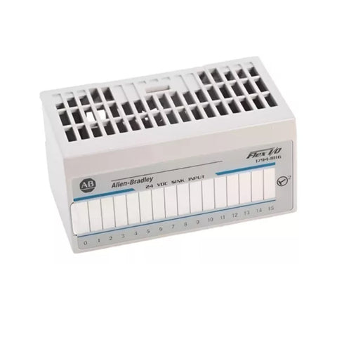 Allen-Bradley 1794-IB16 FLEX I/O digital input module, 16 sink inputs, 24V DC, compatible with 1794-TB3 and 1794-TB3S terminal bases.