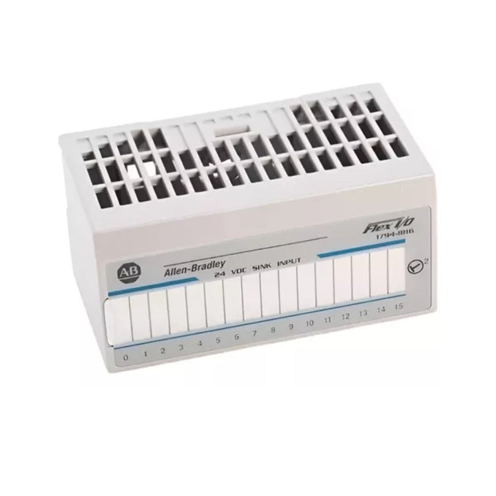 Allen-Bradley 1794-IB16 FLEX I/O digital input module, 16 sink inputs, 24V DC, compatible with 1794-TB3 and 1794-TB3S terminal bases.