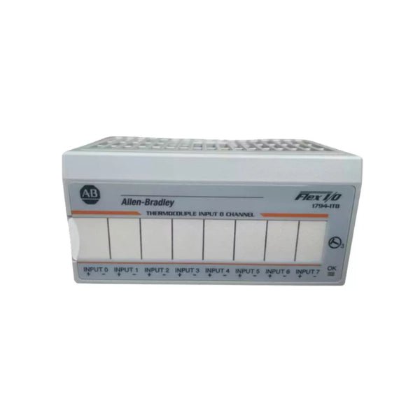Módulo Allen-Bradley 1794-IT8 de entrada analógica de termopar para sistema Flex I/O, ideal para controle de temperatura industrial.