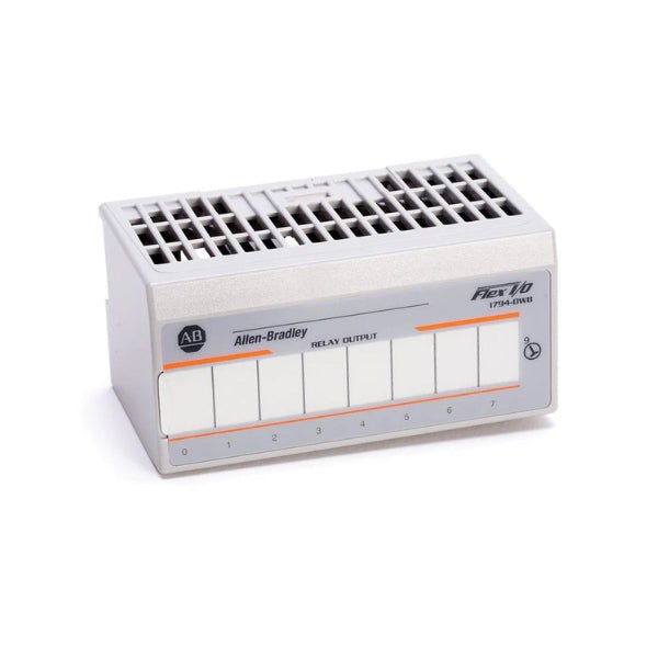 Allen-Bradley 1794-OW8 Flex I/O digital output module, 8-point, 24V DC, for industrial automation control and signal management.