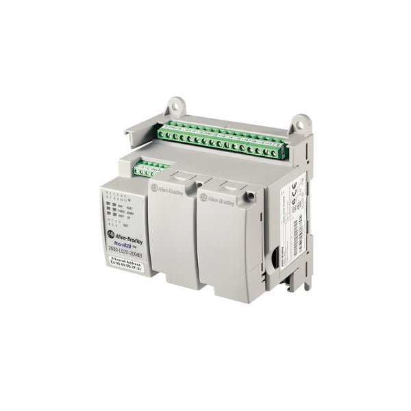 Allen-Bradley 2080-LC20-20QBB Micro800 controller, 20-point I/O, for compact industrial automation and control applications