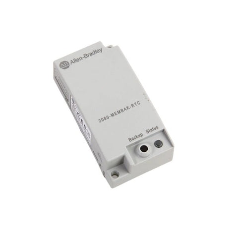 Módulo Allen-Bradley 2080-MEMBAK-RTC com memória de backup e relógio em tempo real para controladores Micro800.