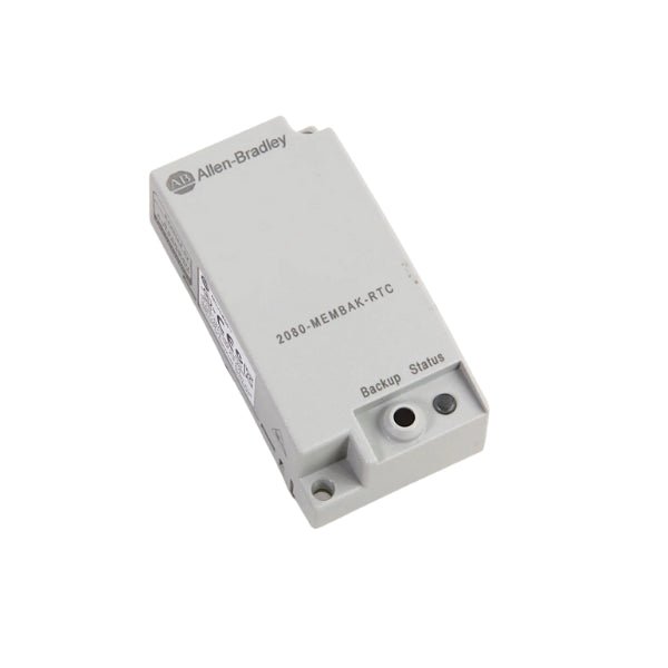 Módulo Allen-Bradley 2080-MEMBAK-RTC com memória de backup e relógio em tempo real para controladores Micro800.