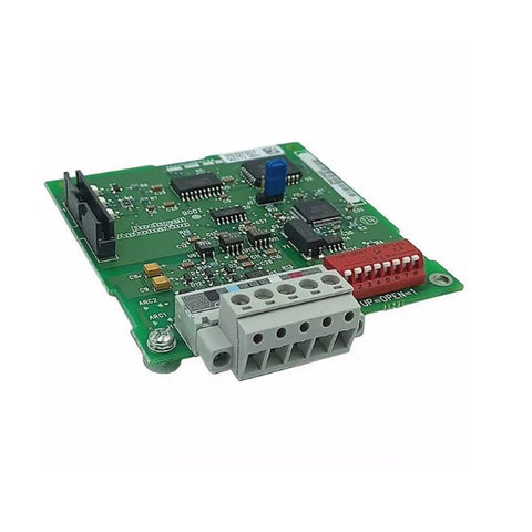 Allen-Bradley 22-COMM-D communication module, DeviceNet adapter for PowerFlex drives, enabling industrial network communication.