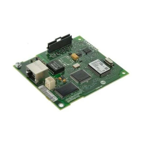 Allen-Bradley 22-COMM-E communication module, EtherNet/IP adapter for PowerFlex drives in industrial automation systems.