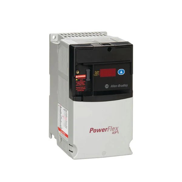 Allen-Bradley PowerFlex 40 drive 22D-D017N104, 10HP AC drive with sensorless vector control for industrial motor speed management.
