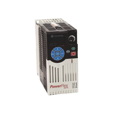 Allen-Bradley 25B-B8P0N104 PowerFlex 525 AC drive, 3 HP, 480V, with EtherNet/IP, for efficient motor control in automation systems.