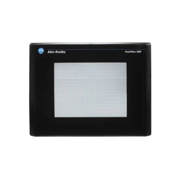 Allen-Bradley 2711-T10G20 PanelView 1000 HMI, 10" touchscreen, gray monochrome, DH+ communication for industrial control systems.
