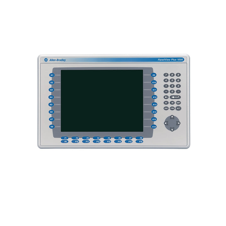 2711P-B10C4A8, HMI PanelView Plus 6 1000 Allen-Bradley com tela colorida touchscreen para interface de automação industrial.