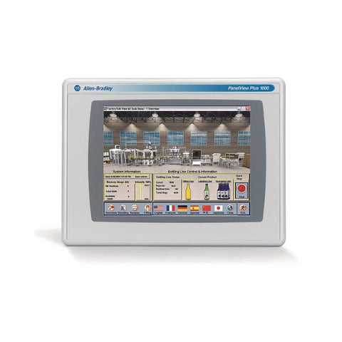 Allen-Bradley 2711P-T10C4A8 PanelView Plus 7, 10" touchscreen, DC power, for efficient HMI control in industrial automation systems.
