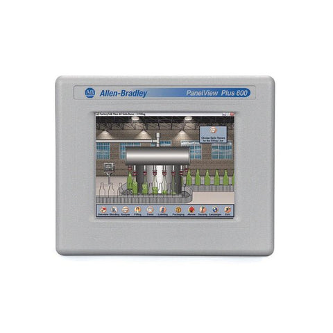 Allen-Bradley 2711PC-T6C20D8 PanelView Plus 6 HMI, 6-inch color touchscreen, Ethernet, for industrial operator interface