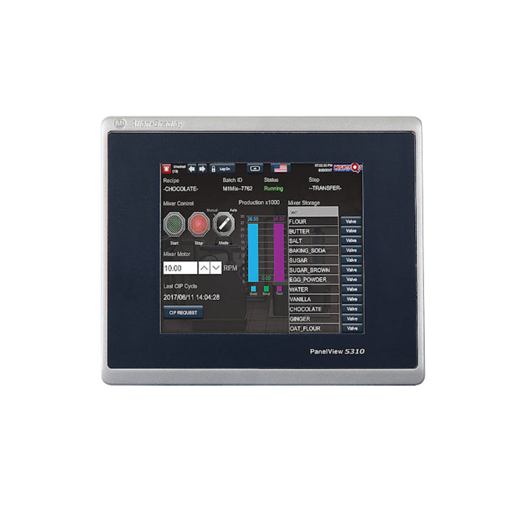 2713P-T10CD1 Allen-Bradley PanelView 5310 HMI, 10.4-inch touchscreen, compact design for machine interface control