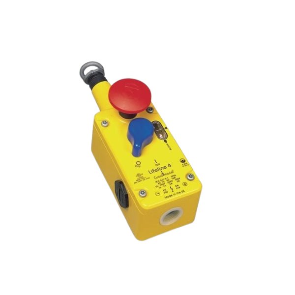 Allen-Bradley 440E-L13137 Lifeline 4 cable pull switch, emergency stop, rugged safety switch for long conveyors