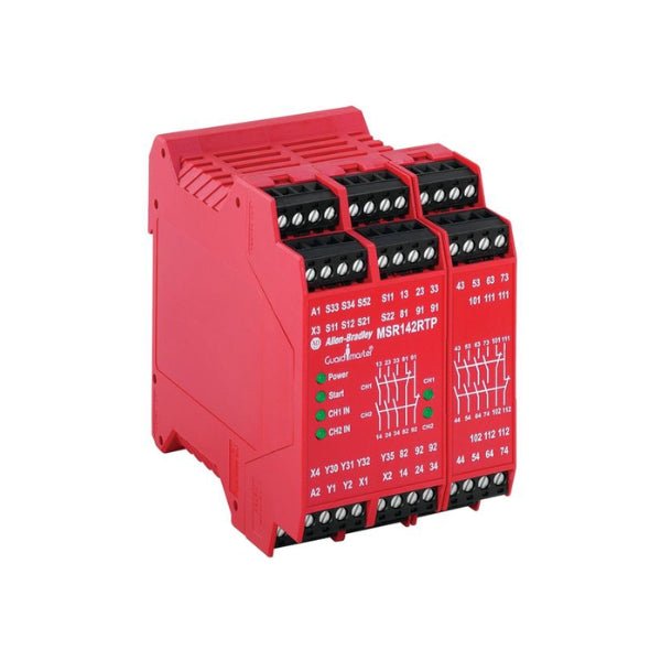 Allen-Bradley 440R-G23216 Guardmaster safety relay, dual channel, DIN rail mount for machine safety systems