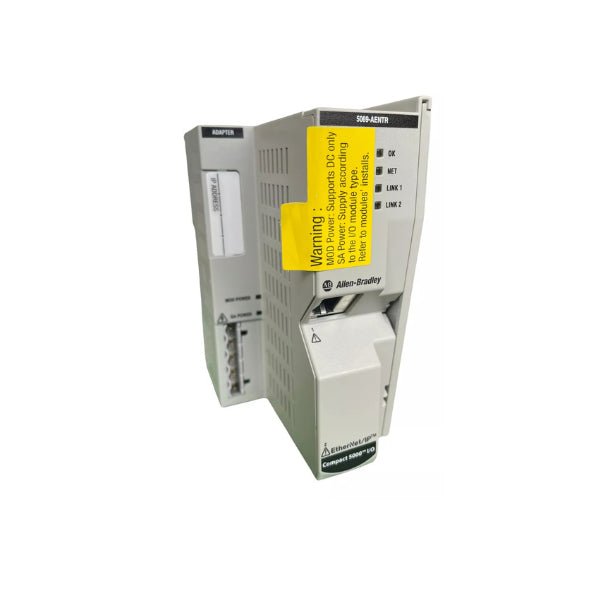 Allen-Bradley 5069-AENTR EtherNet/IP adapter module for Compact I/O, dual port, high-speed network connectivity