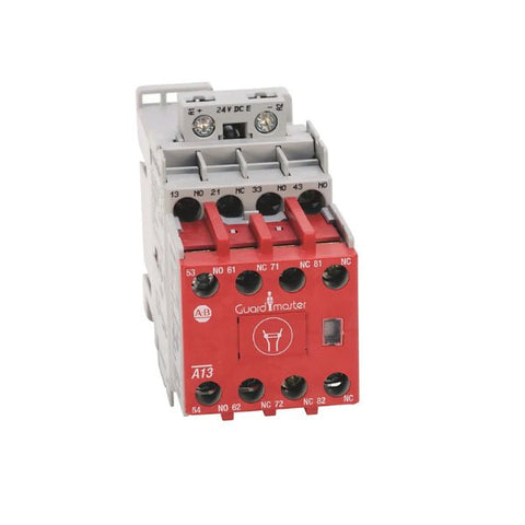Allen-Bradley 700S-CF620EJBC safety relay, 4 N.O., 24V DC coil, 620V AC, DIN rail, industrial safety control