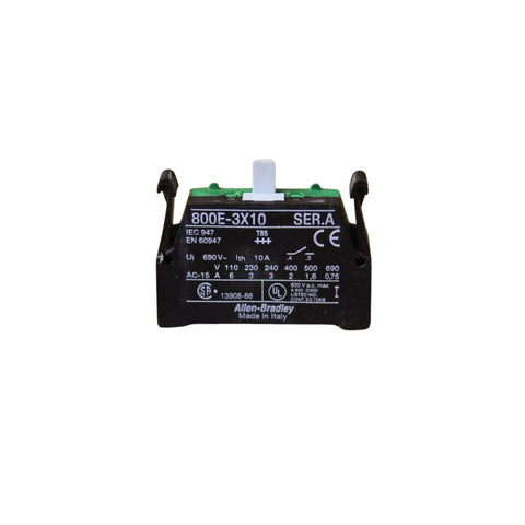 Bloque de contactos Allen-Bradley 800E-3X10 | 3 NA | Serie IEC 800E