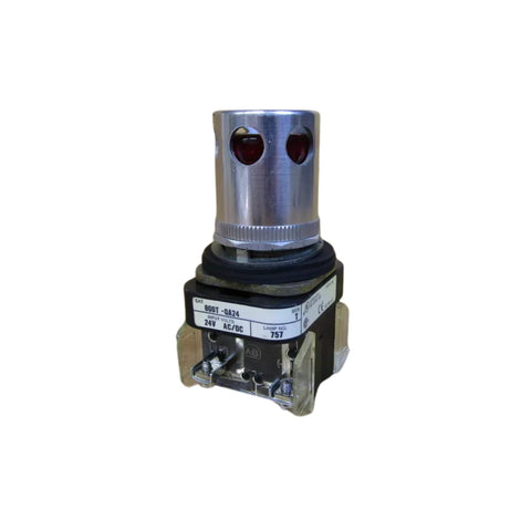 800T-QA24R Allen-Bradley 30mm red pilot light, 24V AC/DC, for status indication in industrial control panels