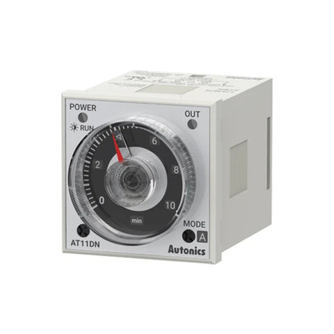 Autonics AT11-DN capacitive proximity sensor with 11 mm sensing range and adjustable sensitivity.