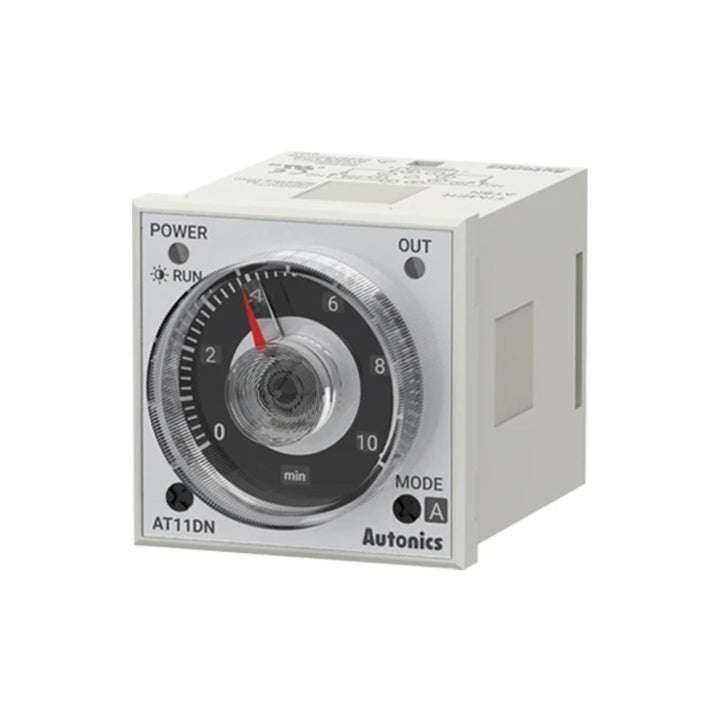 Autonics AT11-DN capacitive proximity sensor with 11 mm sensing range and adjustable sensitivity.