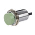 Autonics CR30-15DN capacitive proximity sensor with 15 mm range and M30 nickel-plated brass housing.