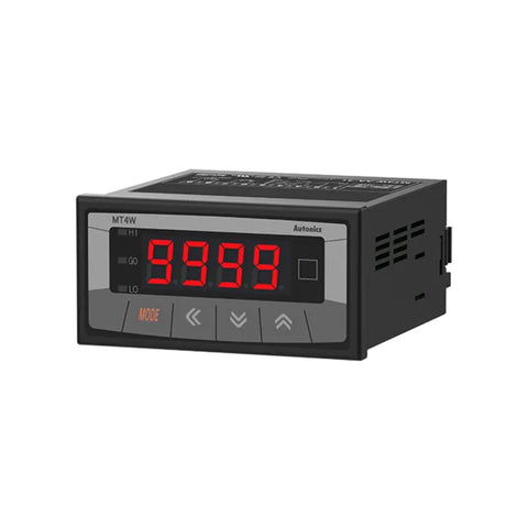 Autonics MT4W-DV-41 digital panel meter 4-digit LED display for voltage and current measurement