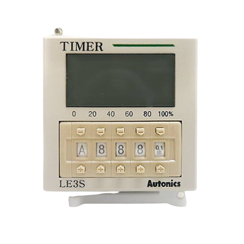 Autonics LE3S digital counter and timer with 8-digit LED display for industrial automation control.