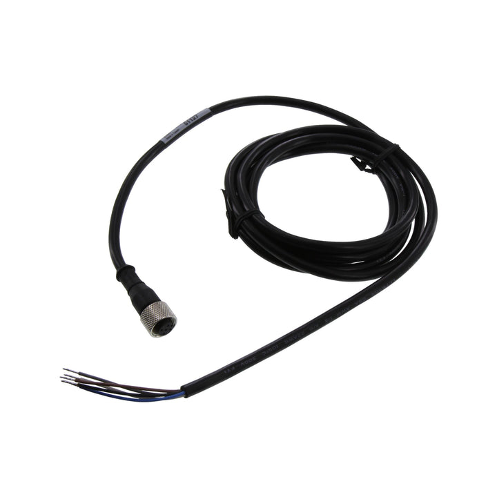 Banner MQDC1-506 M12 5-pin straight female cordset with 2 m PVC cable and nickel-plated brass coupling nut.